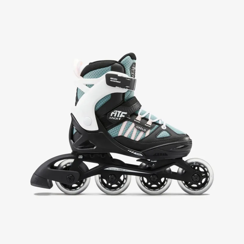 Kids' Inline Fitness Skates Fit 5 - Pink/Khaki Kids' Inline Fitness Skates Fit 5 - Pink/Khaki