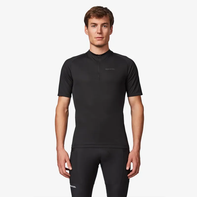 Men's Short-Sleeved Road Jersey Essential – Black
