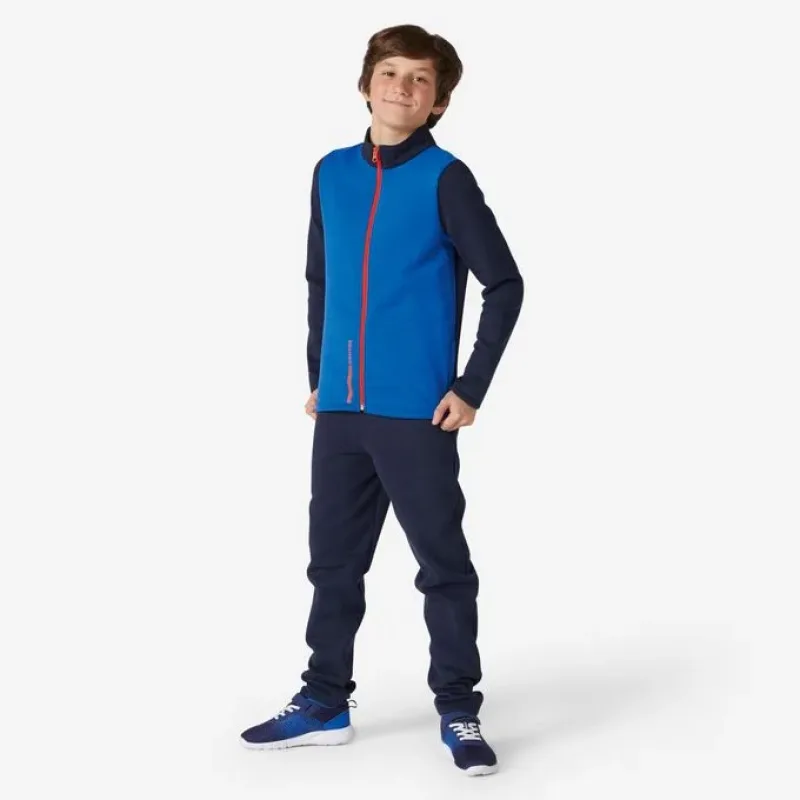 Kids' Warm Zip-Up Tracksuit Warmy – Blue
